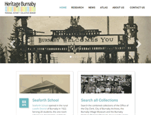 Tablet Screenshot of heritageburnaby.ca
